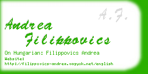 andrea filippovics business card
